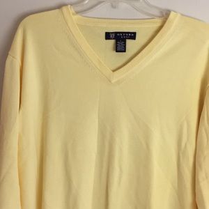 Oxford Golf Men’s sweater Yellow Cotton Size L
